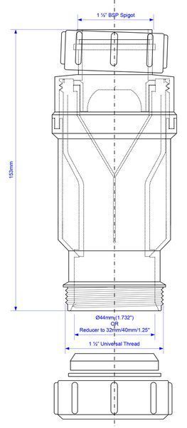 Сифон з сухим гідрозатворів 11/2-40 Hepvo McAlpine MRNRV40 McAlpine MRNRV40 фото